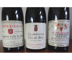 6 bouteilles de Bourgogne grands crus
