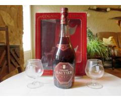Coffret Cognac Gautier 3 étoiles (VS) avec ses 2 verres de dégustation