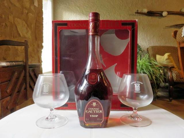 Coffret Cognac Gautier VSOP avec ses 2 grands verres de dégustation - photo 2