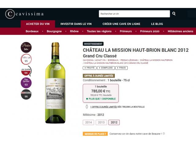 Château La Mission Haut-Brion Blanc 2012 Blanc Sec