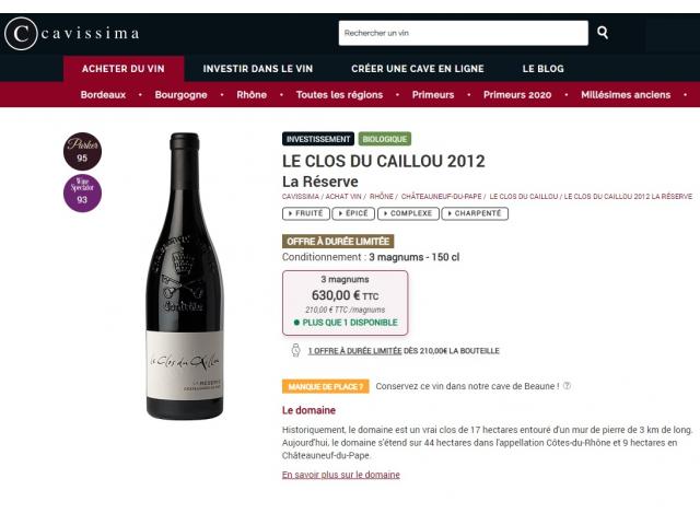 Le Clos Du Caillou 2012 Rouge