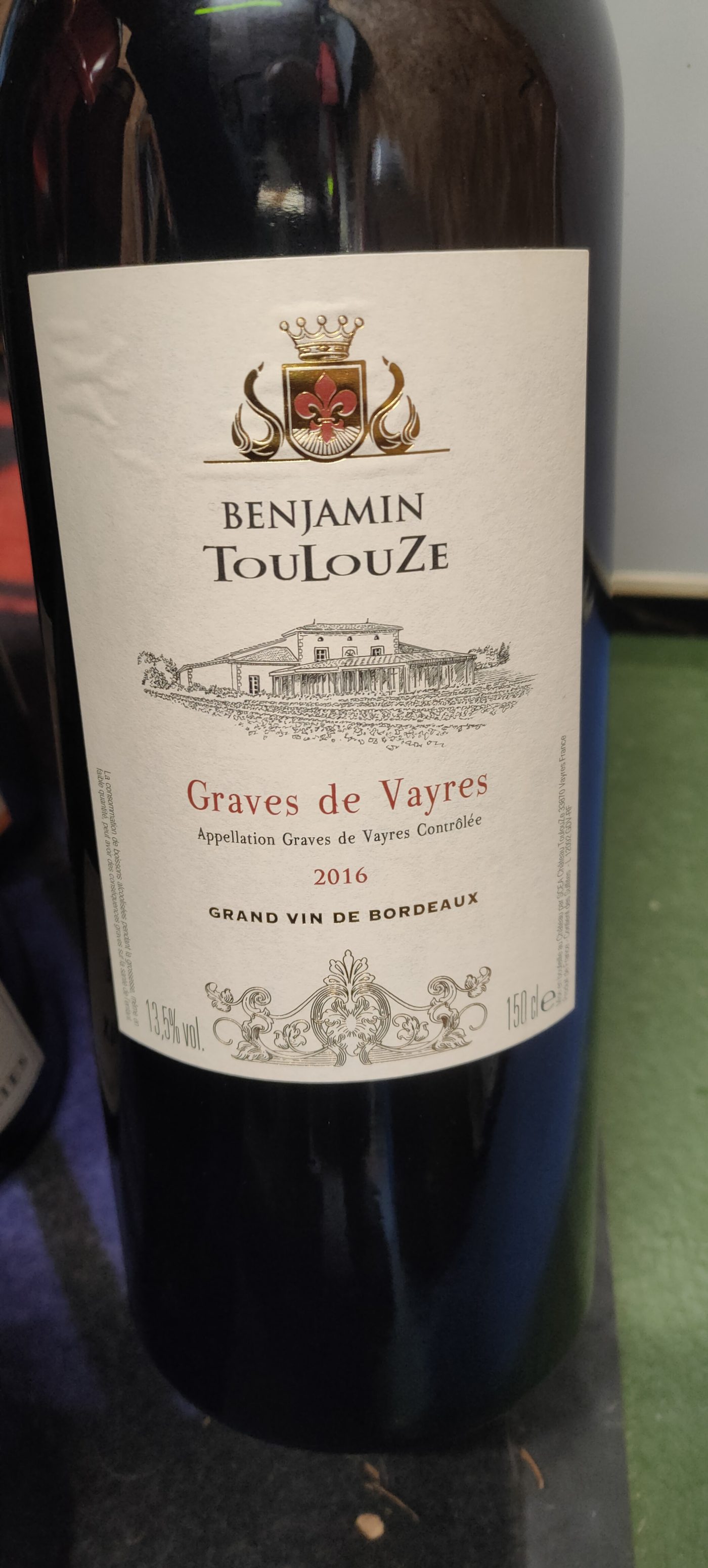 Benjamin toulouze grave de vayres 2016 150 cl